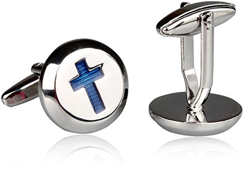 Men's Christian Cross Cufflinks with Presentation Gift Box
