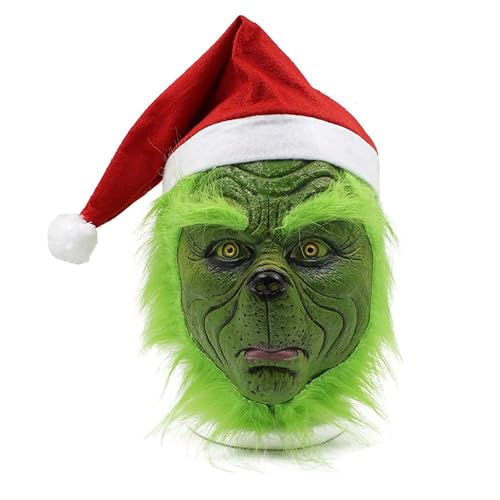 Benks Green Cosplay Mask Christmas Halloween Costume Props Green Costume Accessories