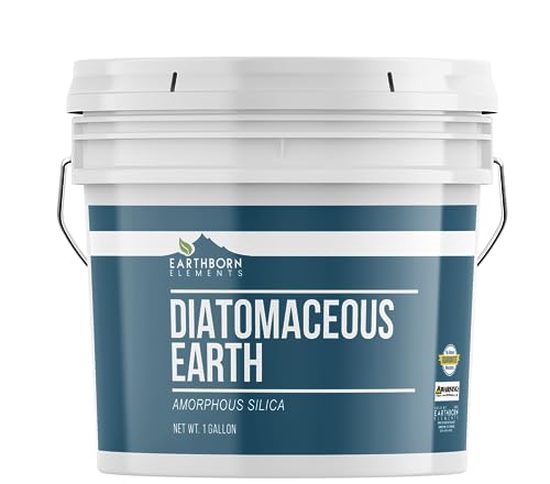 Earthborn Elements Diatomaceous Earth (1 Gallon), Resealable Bucket, Pure Freshwater Amorphous Silica