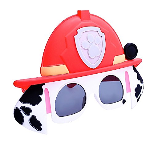 Sun-Staches Paw Patrol Official Marshall Sunglasses Costume Accessory, UV400 Lenses, Fire Dog Red Mask, One Size Fits Most, 8'