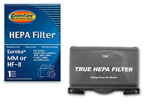 EnviroCare Replacement HEPA Vacuum Cleaner Filter for Eureka Sanitaire HF-8 MM Mighty Mite Pet Lover, 60666B, 60666A, 60666-6, EUR 60295-6 (Packaging May Vary)