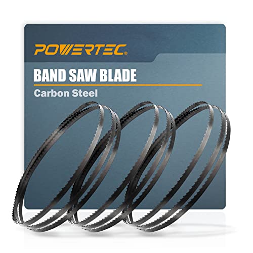 POWERTEC 80 Inch Bandsaw Blades Assortment for Woodworking, Band Saw Blades for Sears Craftsman 12' Band Saw, 3PK (13602)