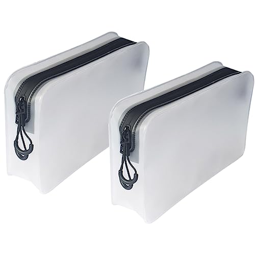 Double Sided Clear Toiletry Bag,2pc Clear Toiletry Bags for Traveling,Travel Toiletry Bag Fits Small Size Shampoo Hair Face Skin Stuff Travel Bags Washbag Toiletry Bag Clear Travel Bags for Toiletries