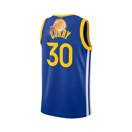 Mens Basketball Jersey Sports T-shirt Youth Jersey & shorts Suit Suitable For adult(Blue #30,M)