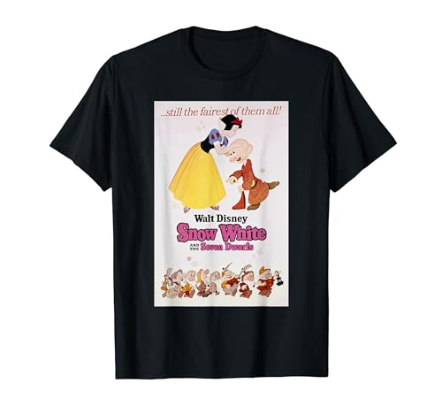 Disney Snow White Kissing Dopey Classic Movie Poster T-Shirt