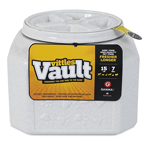 Gamma2 Vittles Vault Dog Food Storage Container, Up To 15 Pounds Dry Pet Food Storage, Made in USA