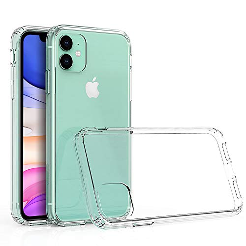 Olixar for iPhone 11 Bumper Case - Hard Tough Cover - Crystal Clear Back - Wireless Charging Compatible - ExoShield - Shock Protection - Clear/Transparent