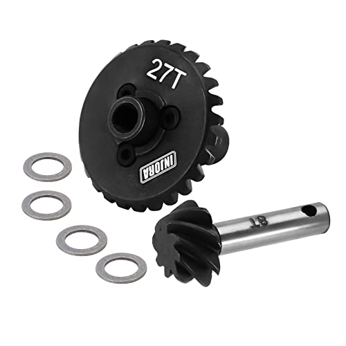 INJORA 8T/27T Overdrive Steel Helical Gears for SCX10 II SCX10 III SCX10 Pro(Overdrive 11%)