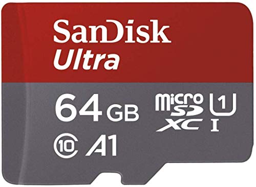 [Older Version] SanDisk 64GB Ultra MicroSDXC UHS-I Memory Card with Adapter - 100MB/s, C10, U1, Full HD, A1, Micro SD Card - SDSQUAR-064G-GN6MA