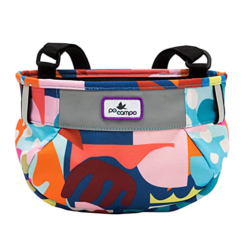 Po Campo Kids Bicycle Basket – Whoosh Bike Basket – Front Frame Handlebar Bag – Waterproof Fabric Bike Basket for Boys, Girls, Toddlers Bike or Scooter (Aquatic)