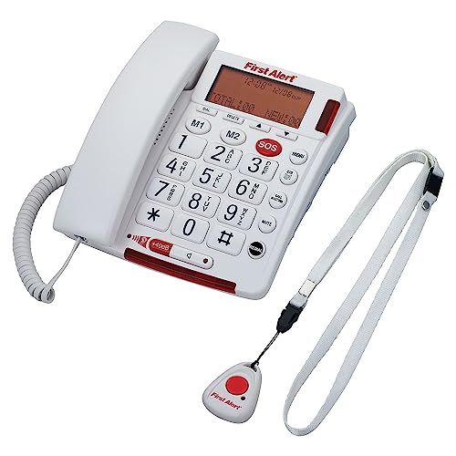 First Alert Big Button Telephone with Emergency Key and Remote Pendant (SFA3800)