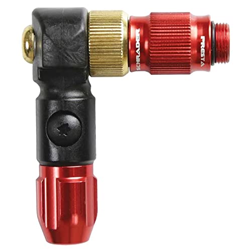 Lezyne Unisex_Adult ABS-1 Pro Chuck Pumpenkopf mit Schrader und Presta, für High Pressure Hose, Rot-glänzend, 1-ABS1P-CHUCK-V111 Floor air Pump, red, Standard Size