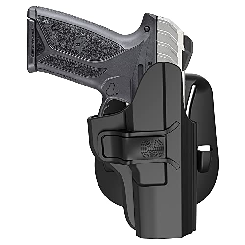 Security 9 Holster, OWB Paddle Holster for Ruger Security 9mm Standard/Pro, Ruger Security 9mm Compact/Pro(Not for Laser Models), Adjustable Cant Gun Holster & Fast Release - Right Handed
