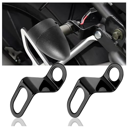 2PCS Rear Motorcycle Turn Signal Bracket,L-Shape Metal Brackets for Fixing Turn Signal Lights,Universal Motorcycle Turn Signals Mounting Brackets for Motorcycle Scooter ATV (L Shape/Black)