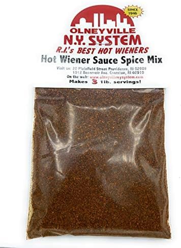 Olneyville N.Y. System Hot Wiener Sauce Spice Mix, packet makes (3) 1 lb servings!