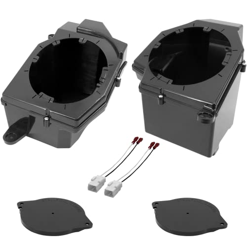 STINGER Jeep Wrangler JL & Jeep Gladiator JT Front 6.5' Speaker Pod Adapters with Tweeter Adapters, Set of Two (Front Speakers)