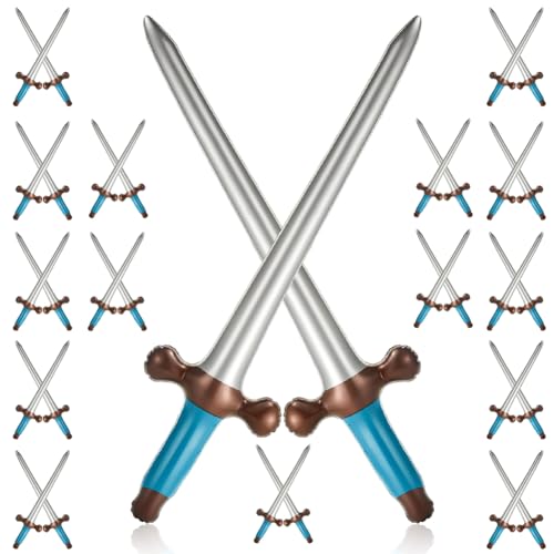 Airsnigi 32 Pcs Inflatable Weapons Pirate, 24 Inch Inflatable Swords Pirate Inflatable Toys Weapon Sword Pool Toy for Kids Birthday Party Favors Halloween Pirate Theme Party Costume Accessories
