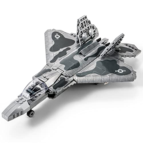 SEMKY Military Series F-22 Raptor Fighter Jet Air Force Building Block Set (626 Pieces) -Building and Military Toys Gifts for Kid and Adult