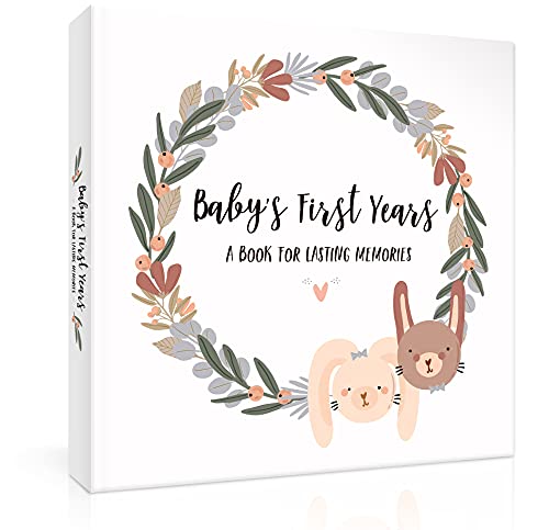 Keepsake Baby Memory Book for Boys and Girls – Timeless First 5 Year Gender Neutral Journal Scrapbook or Photo Album - A Milestone to Record Every Event from Birth Age