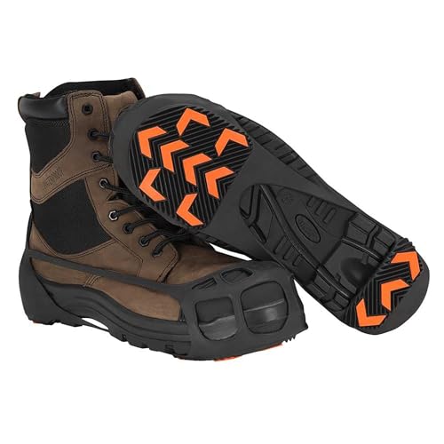 Due North GripPro Spikeless Footwear Traction Aids for Men and Women - For Ice and Snow - Lightweight Full-Foot Rubber Tread
