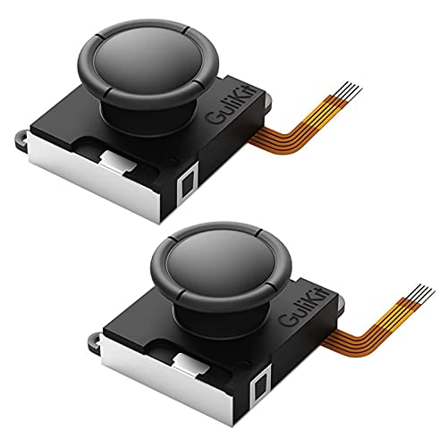 GuliKit Switch Joycon Joystick Replacement, [No Drifting] Hall Effect Joystick for Switch/Switch OLED/Switch Lite, Left/Right Switch Joycon Controller, Hall Effect Joycon Repair Tool Kit [2 Pack]