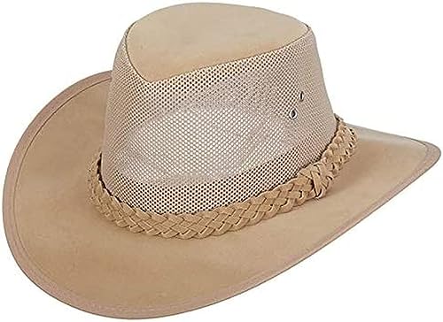 Dorfman Hat Co. Men's Soaker Hat with Mesh Sides Natural