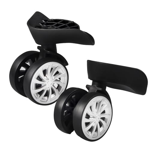 Serlium 2Pcs Luggage Suitcase Wheels 3.4 x 2.2in (Carefully Measure Yourself Wheel Size), Swivel Wheel Replacement Luggage Travel Suitcase Wheels Plastic Bearings Repair Set for Luggage Kits