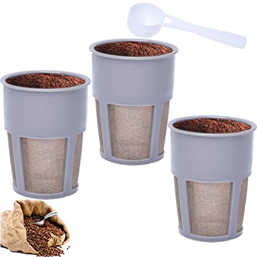 Podoy K400 Reusable Coffee Filter Inner for Compatible with Keurigg My K Cup 2.0 K250 K300/350/375 /450/475 Grey Universal Extra Filter