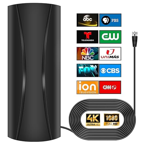 880+ Miles Range for TV Antenna, Newest Upgraded Digital TV Antenna for Indoor Outdoor, 2024 Signal Enhance TV Antenna for Smart TV and Older TVs, Supports 4K 8K 1080p HDTV
