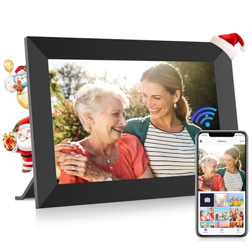 FANGOR 10.1 Inch WiFi Digital Picture Frame 1280x800 HD IPS Touch Screen, Electronic Smart Photo Frame with 16GB Storage, Auto-Rotate, Instantly Share Photos/Videos and Send Best Wishes from Anywhere