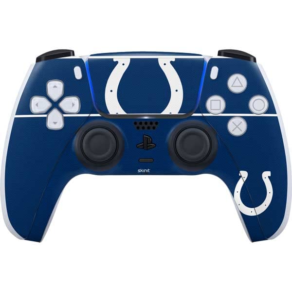 Skinit Gaming Decal Skin Compatible with PS5 and Compatible with PS5 Digital Edition DualSense Controller - Officially Licensed NFL Indianapolis Colts Zone Block Design