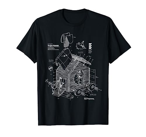 Blueprint Trojan Horse Rabbit Funny T-shirt
