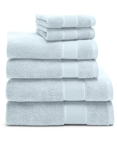 Ralph Lauren Sanders Towel 6 Piece Set Lagoon Blue - 2 Bath Towels, 2 Hand Towels, 2 Washcloths