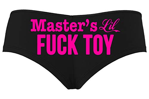 Knaughty Knickers Masters Little Fuck Toy Piece of Ass Black Boyshort Panties