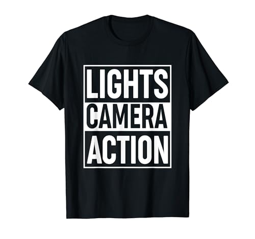 Lights Camera Action Movie Director Movie Clapper Board Gift T-Shirt