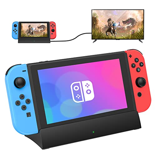 RuntoGOL TV Docking Station for Switch,Portable Switch OLED Dock Station Support 4K HDMI Output,Replacement for Official Switch Base,Switch Dock with HDMI and 3 USB Ports