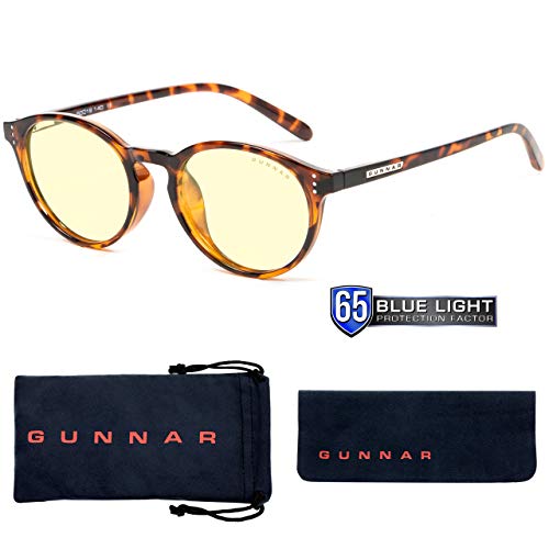 GUNNAR - Blue Light Reading Glasses - Blocks 65% Blue Light - Attaché, Tortoise, Amber Tint, Pwr +2.5