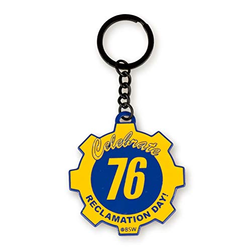 Bioworld Fallout Collectibles Vault Boy Collector?s Edition Reclamation Day Keyring, Multi-colored, Medium