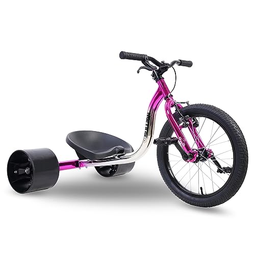 Sullivan Junior Drift Trike with 18” Front Wheel | Premium Quality Drift Bike with Rear Wheels and Powerful V-Brake | Multicolor Adjustable Seat Drift Trike for Adults | Suitable for Kids Aged 6 or Up