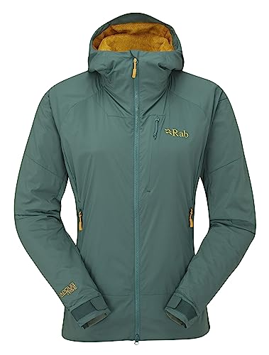 RAB Women's VR Summit Softshell Jacket Breathable Coat for Skiing & Climbing - Green Slate - Small