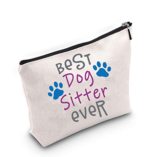 TSOTMO Dog Sitter Gift Dog Walker Cosmetic Bag Gift Best Dog Walker Ever Makeup Bag Gift Dog Lover Gift Pet Owners Gift (Dog Sitter)