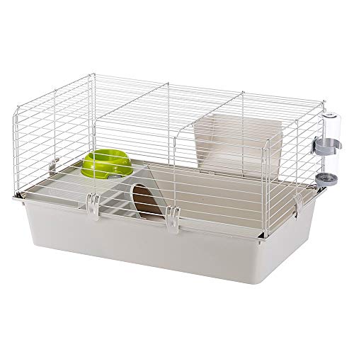 Ferplast Cavie Guinea Pig Cage & Rabbit Cage | Pet Cage Includes ALL Accessories to Get You Started & a 1-Year Warranty