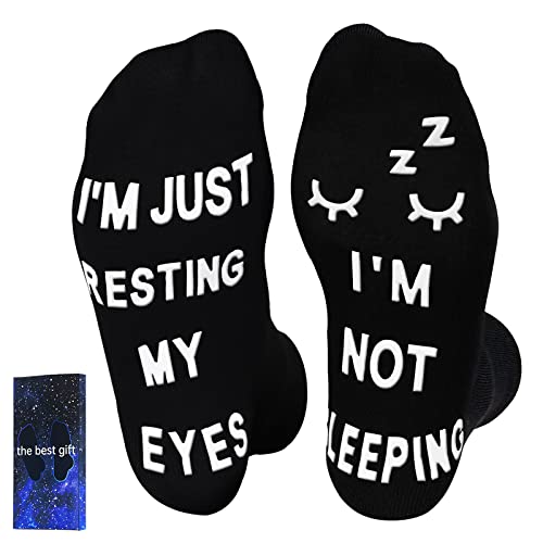 Zicozy Stocking Stuffers for Men Gifts for Men Dad Novelty Socks Men's fun Socks Gifts for Him Funny Gifts for Christmas Black2 Large