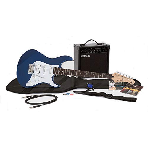 Yamaha GigMaker EG Electric Guitar Pack with Amplifier, Gig Bag, Tuner, Cable, Strap and Picks - Metallic Blue