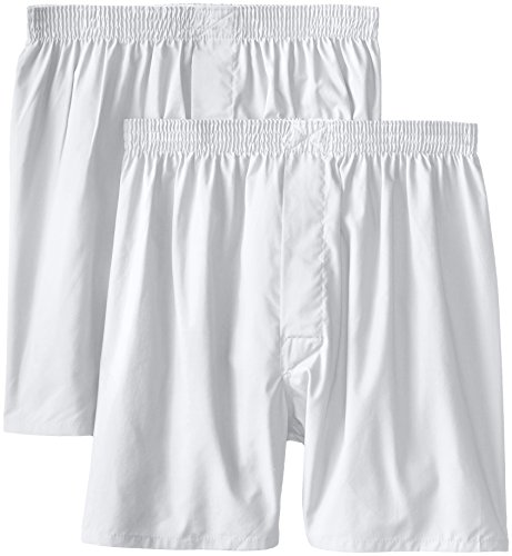 Munsingwear Men's 2-Pack Woven Boxer, White, Medium