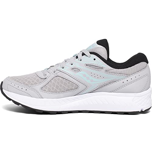 Saucony Women's Cohesion 13 Running Shoe, Grey/Black, 9