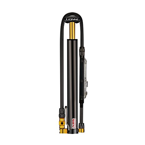 Lezyne Micro Floor Drive HPG Bicycle Portable Floor Pump, Road, Gravel Bike, High Pressure, ABS Flip Chuck, Presta/Schrader, Black, with Analog Gauge