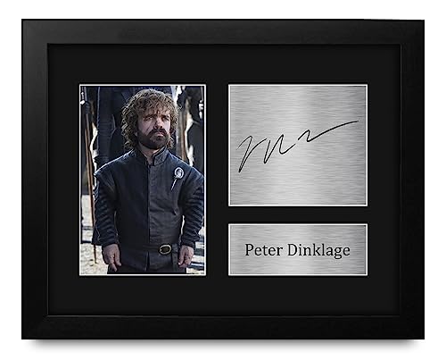 HWC Trading Peter Dinklage Framed Gift Printed Autograph Tyrion Lannister Game of Thrones Print Photo Picture Display - US Letter Size