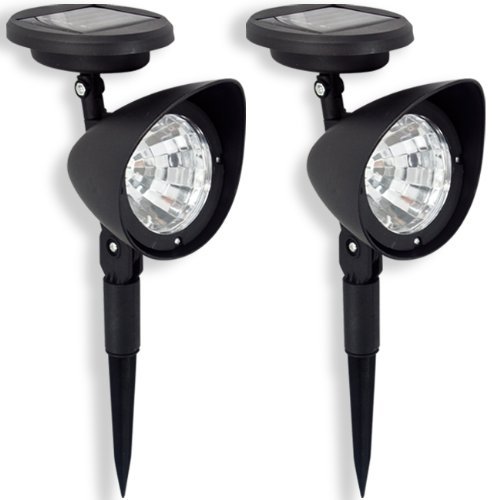 2 x Solar Powered Spot Lights Outdoor Garden Landscape LED Spotlight Lawn Path