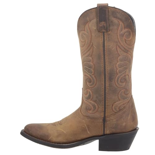 Laredo Womens Bridget Round Toe Dress Boots Mid Calf Low Heel 1-2' - Brown - Size 8.5 B